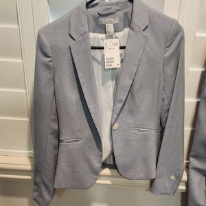 H&M Gray Sport Coat Slim Fit Notched Lapel